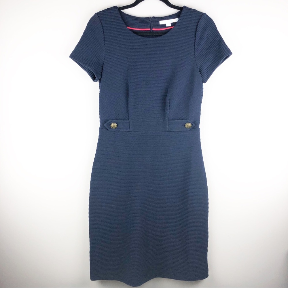 Boden Cordelia Ottoman Navy Ribbed Dress - Size 6